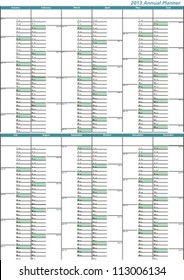 Vector calendar for 2013