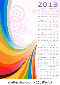 Vector calendar 2013