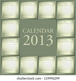 Vector calendar 2013