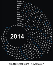 VECTOR - Calendar 2014