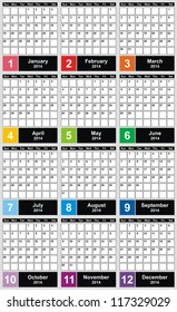 VECTOR - Calendar 2014