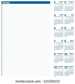 VECTOR - Calendar 2014 (Notes Dairy)