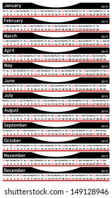 Vetor - Calendário 2015 
