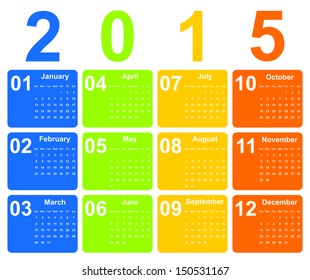 Vector - Calendar 2015
