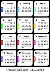 Vector - Calendar 2015