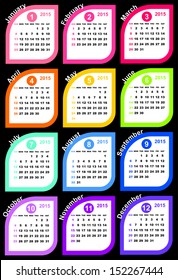 Vector - Calendar 2015