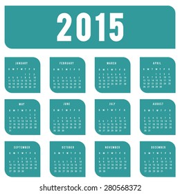 Vector calendar 2015