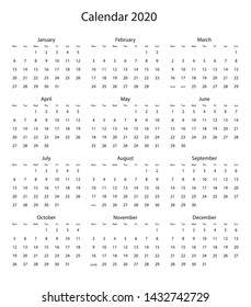 vector calendar 2020 new design