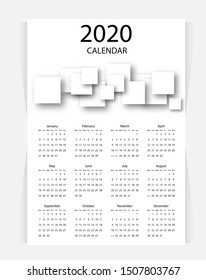 vector calendar 2020 new design