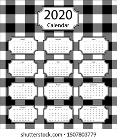 vector calendar 2020 new design