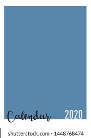 Vector of Calendar 2020 year with 12 month calendar with modern style. Template for place your photo