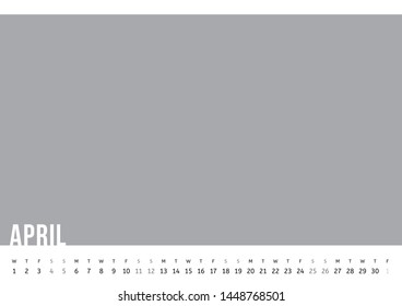 Vector of Calendar 2020 year with 12 month calendar with modern style. Template for place your photo