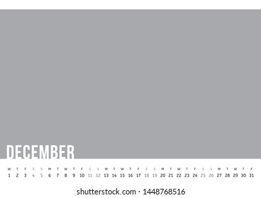 Vector of Calendar 2020 year with 12 month calendar with modern style. Template for place your photo