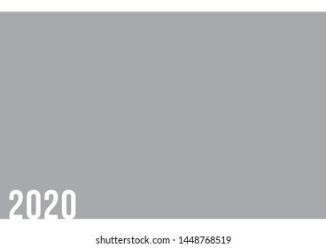 Vector of Calendar 2020 year with 12 month calendar with modern style. Template for place your photo