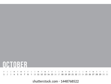 Vector of Calendar 2020 year with 12 month calendar with modern style. Template for place your photo