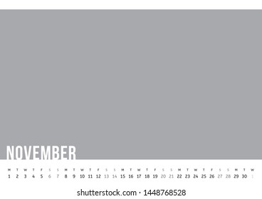 Vector of Calendar 2020 year with 12 month calendar with modern style. Template for place your photo