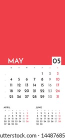 Vector of Calendar 2020 year with 12 month calendar with modern style. Template for place your photo