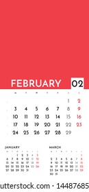 Vector of Calendar 2020 year with 12 month calendar with modern style. Template for place your photo