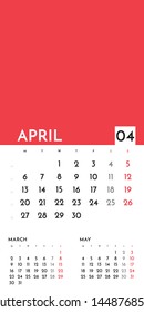 Vector of Calendar 2020 year with 12 month calendar with modern style. Template for place your photo