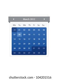 Vector calendar