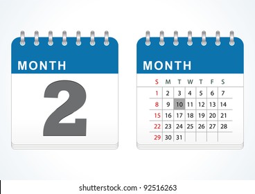 Vector calendar