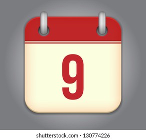 Vector calendar app icon