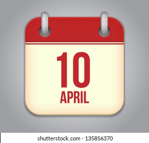 Vector calendar app icon