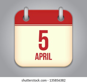 Vector calendar app icon