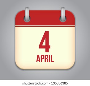 Vector calendar app icon