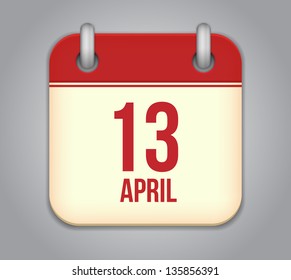 Vector calendar app icon