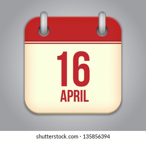 Vector calendar app icon