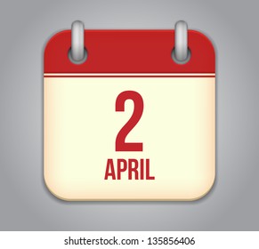 Vector calendar app icon