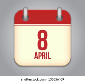Vector calendar app icon