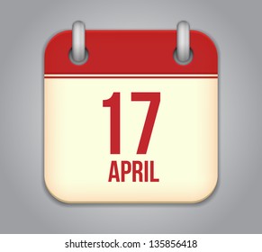 Vector calendar app icon