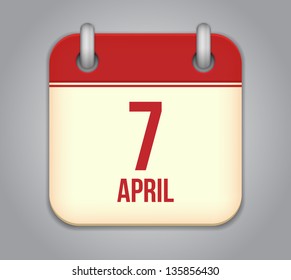 Vector calendar app icon