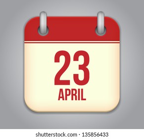 Vector calendar app icon