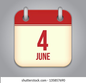 Vector calendar app icon