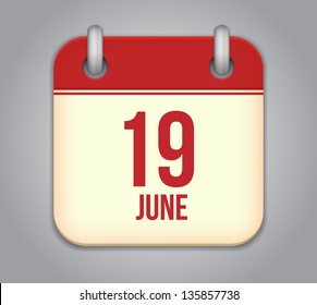 Vector calendar app icon