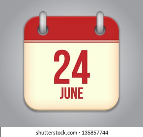 Vector calendar app icon