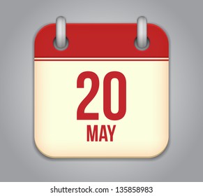 Vector calendar app icon