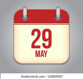 Vector calendar app icon