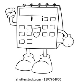 vector of calendar cartoon