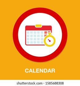 Vector Calendar Clock - Business Schedule