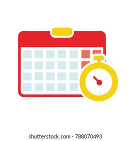 Vector Calendar Clock - Business Schedule