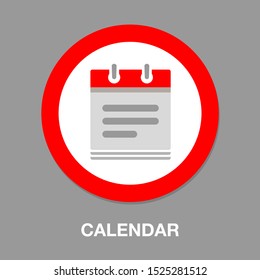 vector calendar date - date notes - business office event sign, reminder icon