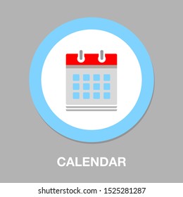 vector calendar date sorting - business office event sign, reminder icon