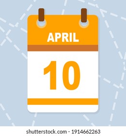 vector calendar days month april
