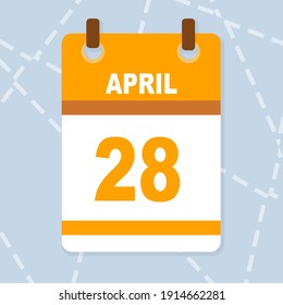 vector calendar days month april