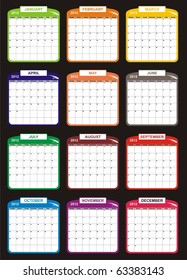 VECTOR - Calendar Design 2012