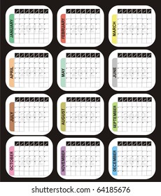 VECTOR - Calendar Design 2012